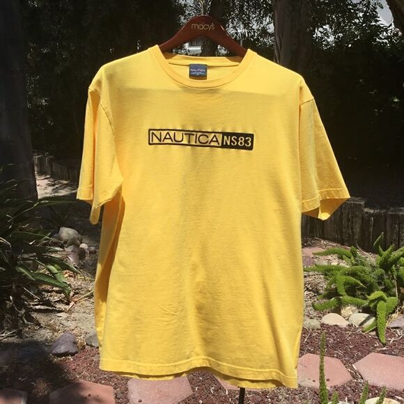 NAUTICA T-SHIRT SIZE XL YELLOW COTTON - Picture 3 of 5
